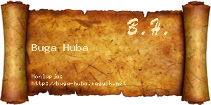 Buga Huba névjegykártya